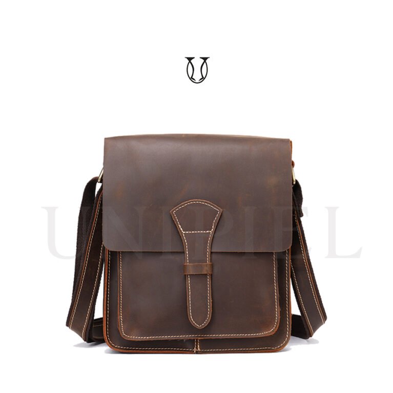 MRU09022003 Morral de cuero vacuno Marrón