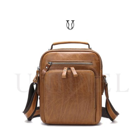 MRU11522005 Morral de cuero vacuno Natural