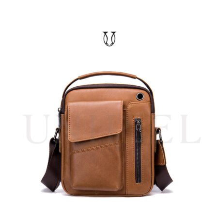 MRU12422005 Morral de cuero vacuno Natural