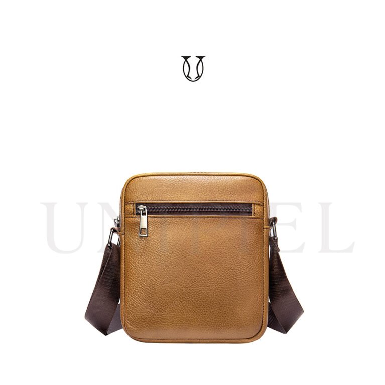 MRU12822005 Morral de cuero vacuno natural