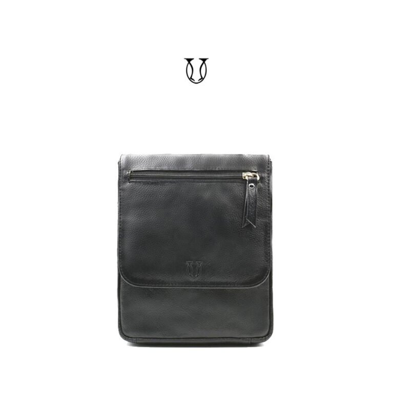 MRU03212001 Morral de cuero ovino Negro