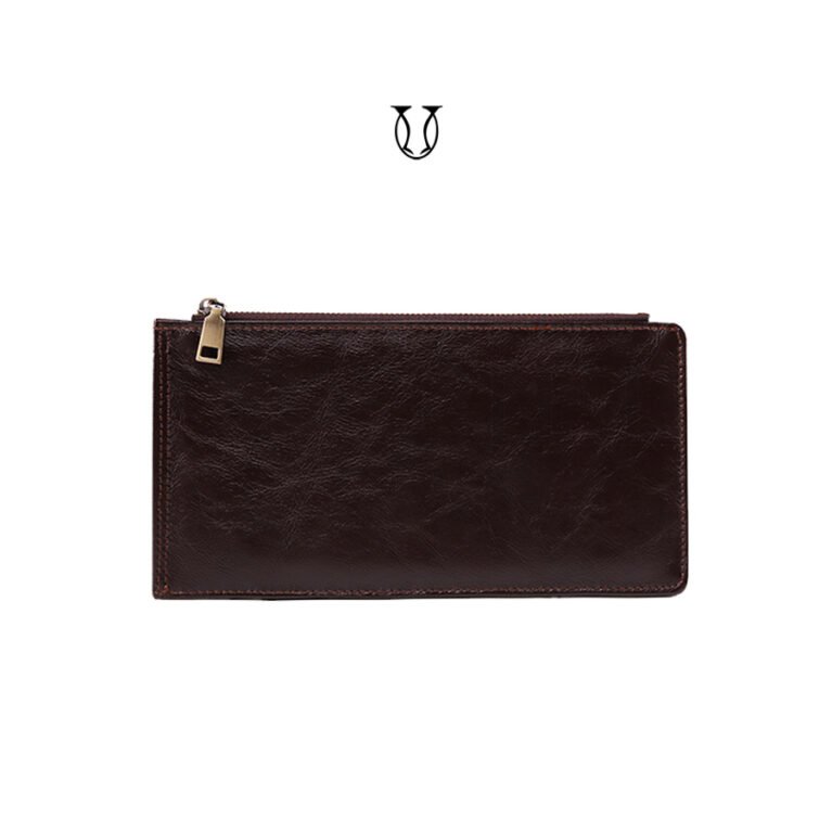 PDU02622003 Porta documentos tarjetero de cuero vacuno color marrón