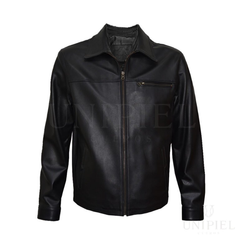 Camisaco md c/cierre cuero guante ovino CSC004/ Negro