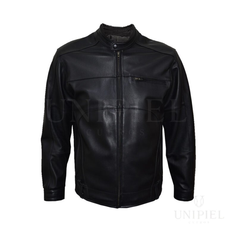 Casaca md Milano cuero guante ovino CSC022/ Negro