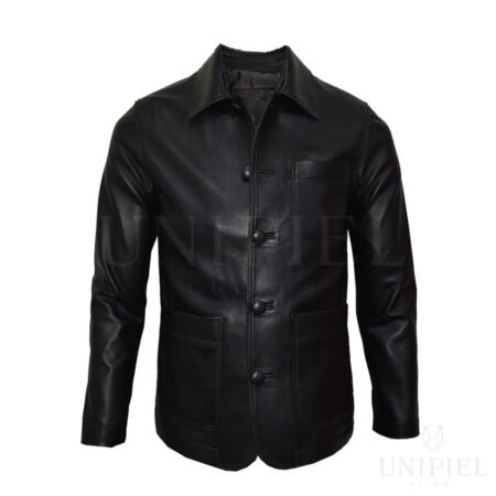 Saco de vestir md parch cuero guante ovino CSC002/ Negro