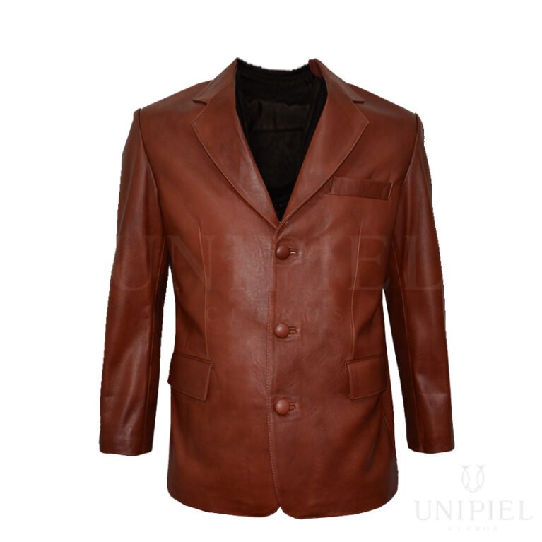 Saco de vestir md 3 botones cuero guante ovino CSC002/ Caramelo