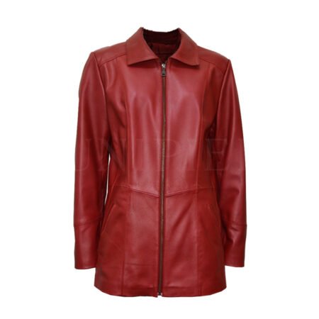 CSD0041212 Saco de cuero guante ovino color rojo