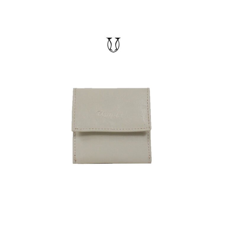 MDU0011721 Monedero de cuero vacuno color Marfil