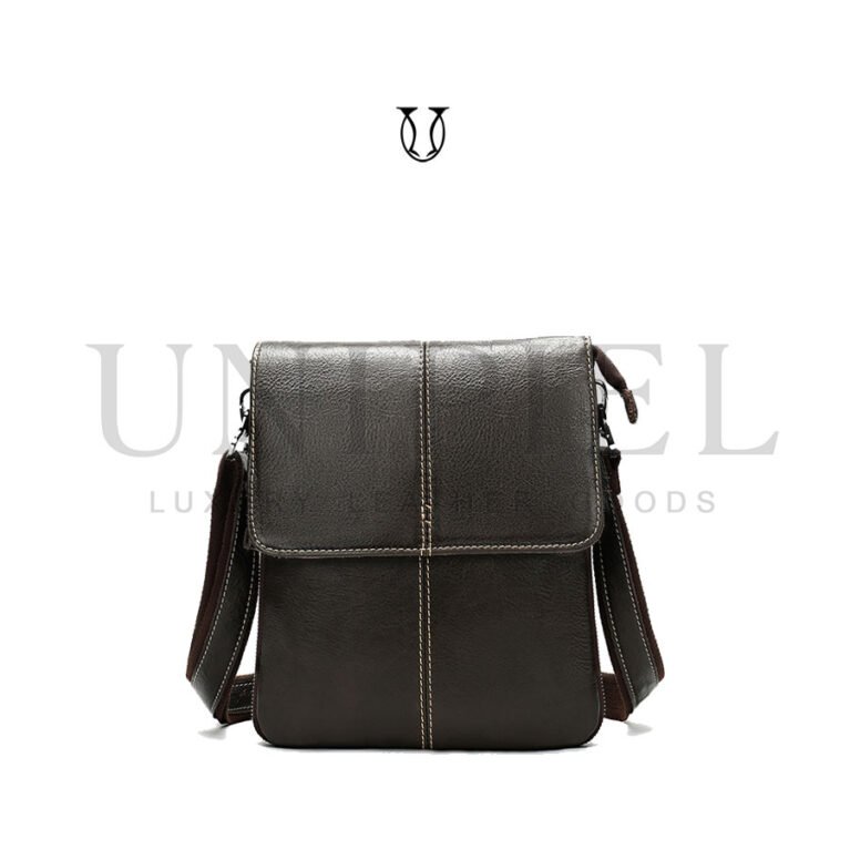 MRU09322002 Morral de cuero vacuno Moro