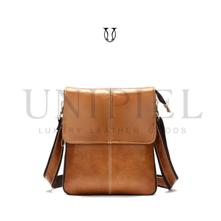 MRU09322003 Morral de cuero vacuno Natural