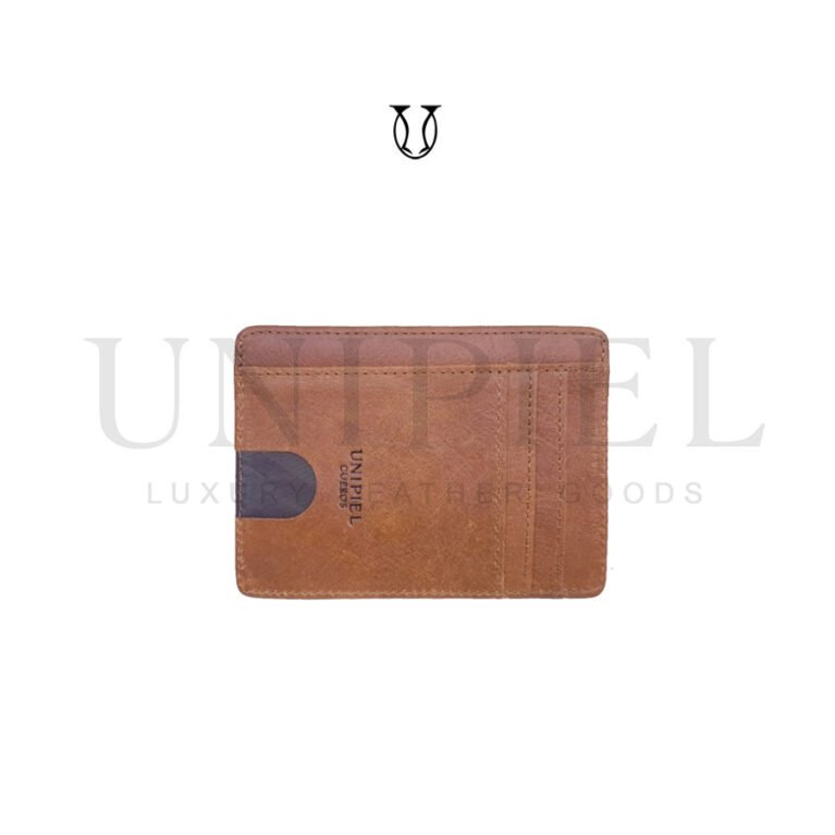 PDU03922005 Porta documentos tarjetero de cuero vacuno color natural