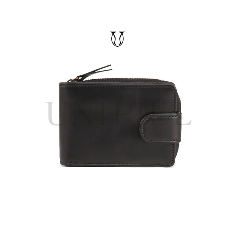 PDU01422001 Porta documentos tarjetero de cuero vacuno color negro