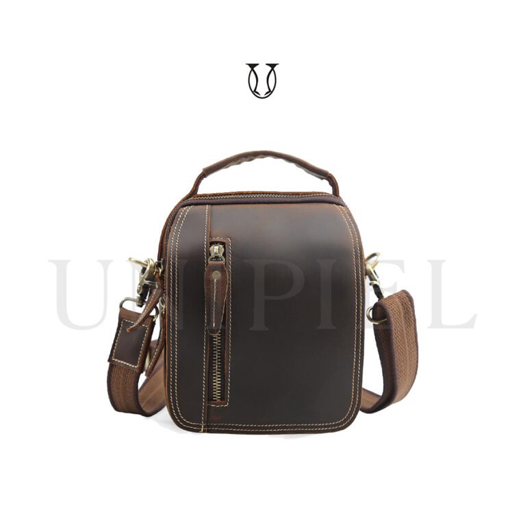 MRU15622002 Morral de cuero vacuno Moro