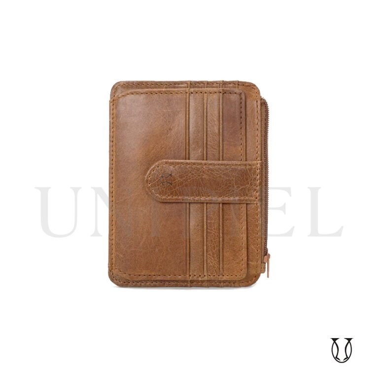 BIC17622005 Porta documentos tarjetero de cuero vacuno color natural