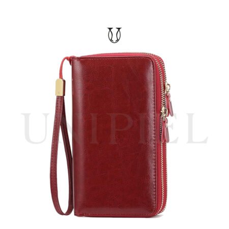 BID08922012 Billetera de cuero vacuno color Rojo