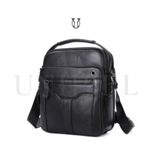 MRU12622001 Morral Cuero de Res Negro