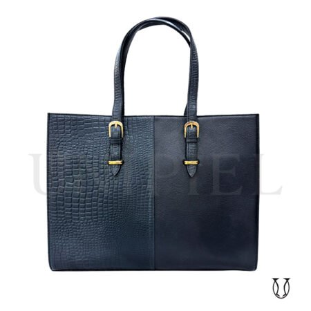 CRD25722006 Cartera/ Bolso de Cuero Siena Azul