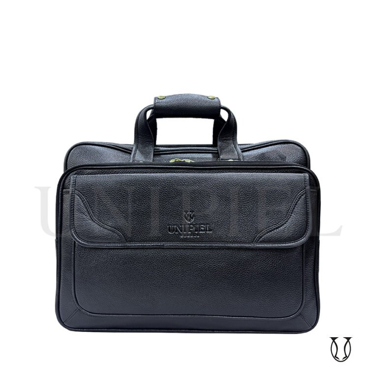 MNU13722001 Maletín de Cuero Vacuno Triple Negro