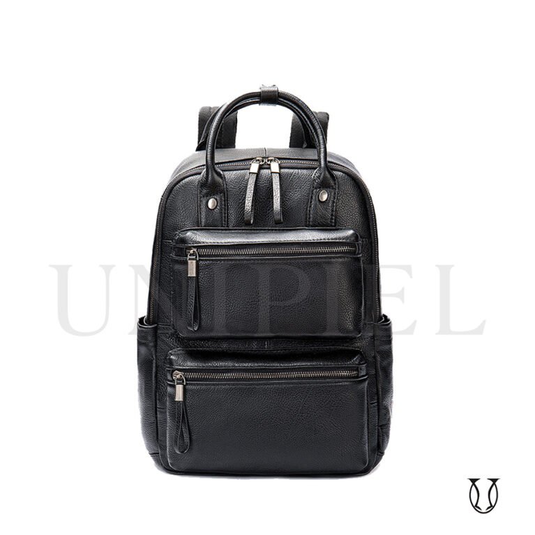 MHU14822001 Mochila de Cuero Vacuno Negro