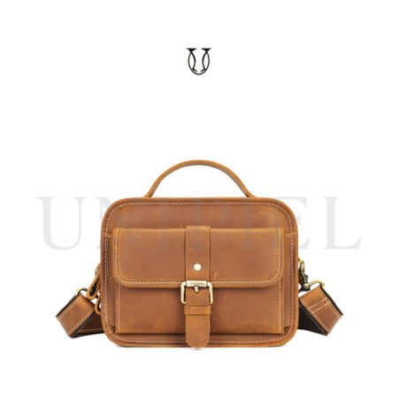 MRU15922032 Maletín Morral de Cuero Res Natural Jaspeado