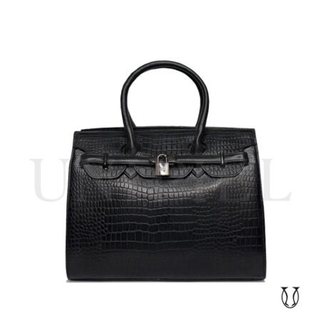CRD26222001 Cartera de Cuero Md. Lock Negro