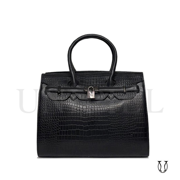 CRD26222001 Cartera de Cuero Md. Lock Negro