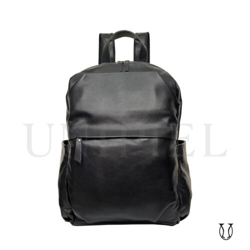 MHU12122001 Mochila de Cuero Vacuno Negro
