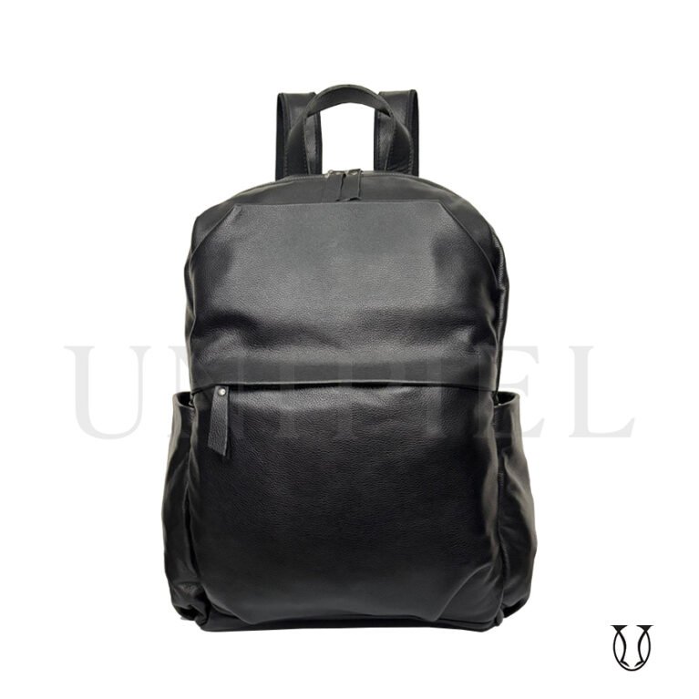 MHU12122001 Mochila de Cuero Vacuno Negro