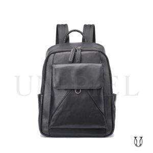 MHU13922001 Mochila de Cuero Vacuno Negro
