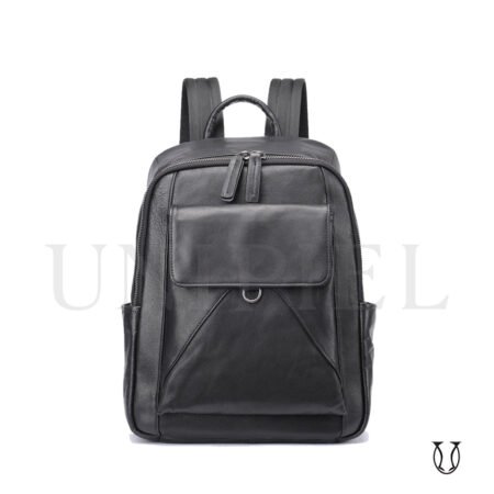 MHU13922001 Mochila de Cuero Vacuno Negro