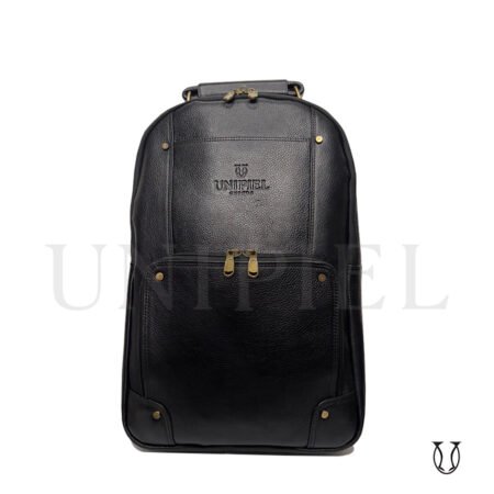 MHU16022001 Mochila de Cuero Vacuno Negro