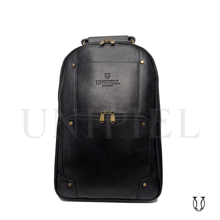 MHU16022001 Mochila de Cuero Vacuno Negro