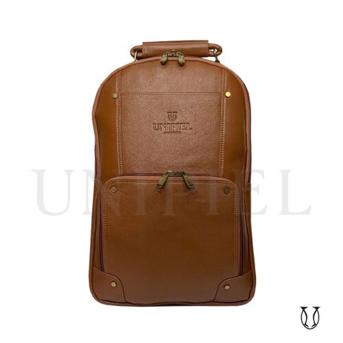 MHU16022005 Mochila de Cuero Vacuno Natural