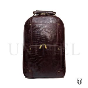 MHU16022135 Mochila de Cuero Vacuno Moro Cocodrilo