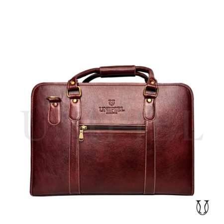 MNU13622010 Maletín de Cuero Vacuno Guinda