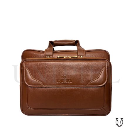 MNU13722003 Maletín de Cuero Vacuno Triple Marrón