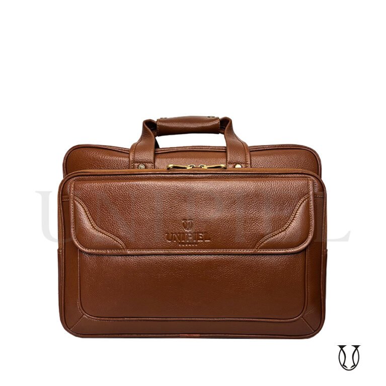 MNU13722003 Maletín de Cuero Vacuno Triple Marrón
