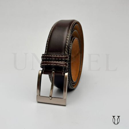 COC012202 Correa cuero res guante costura blanca 4.0 color moro