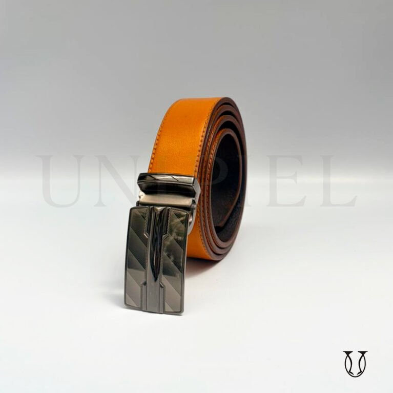 COC0443 Correa cuero suela vacuno heb. fina 3.5 Mostaza