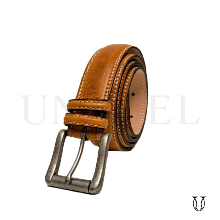 COC0812005 Correa cuero vacuno doble costura 3.5 color natural