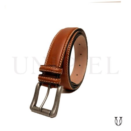 COC0812133 Correa cuero vacuno doble costura 3.5 color marron claro