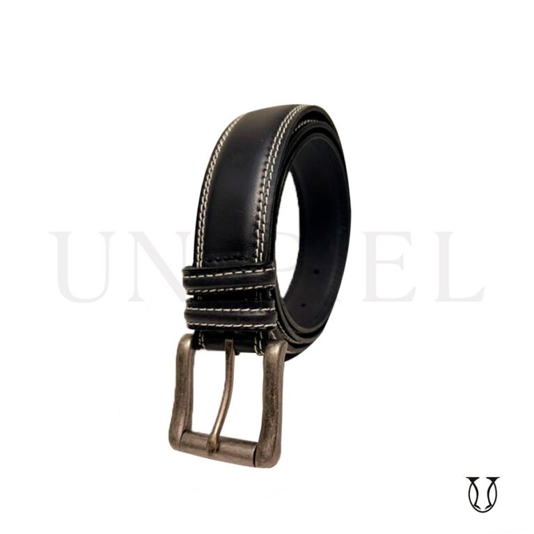 COC0812001 Correa cuero vacuno doble costura 3.5 color negro