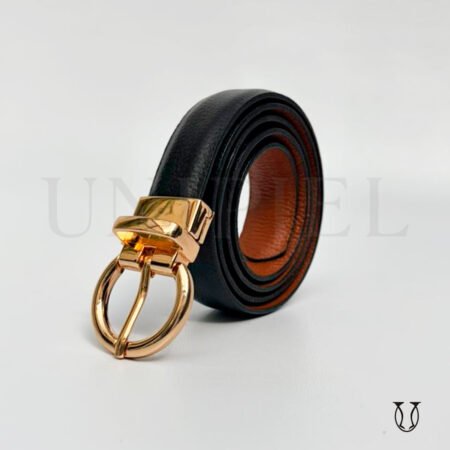 COD0203252 Correa cuero vacuno md reversible 2.0 color negro y caramelo floter