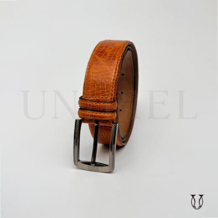 COR016-2 Correa cuero grabado codrilo res guante 3.5 color natural