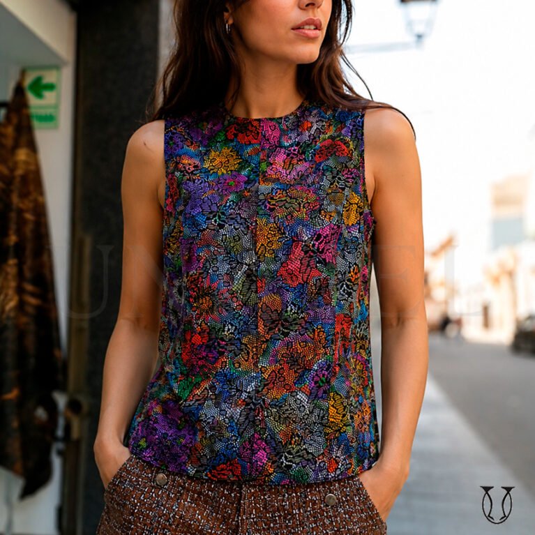 Chaleco md Bluza cuero seda ovino CHD00312088 Colores variados