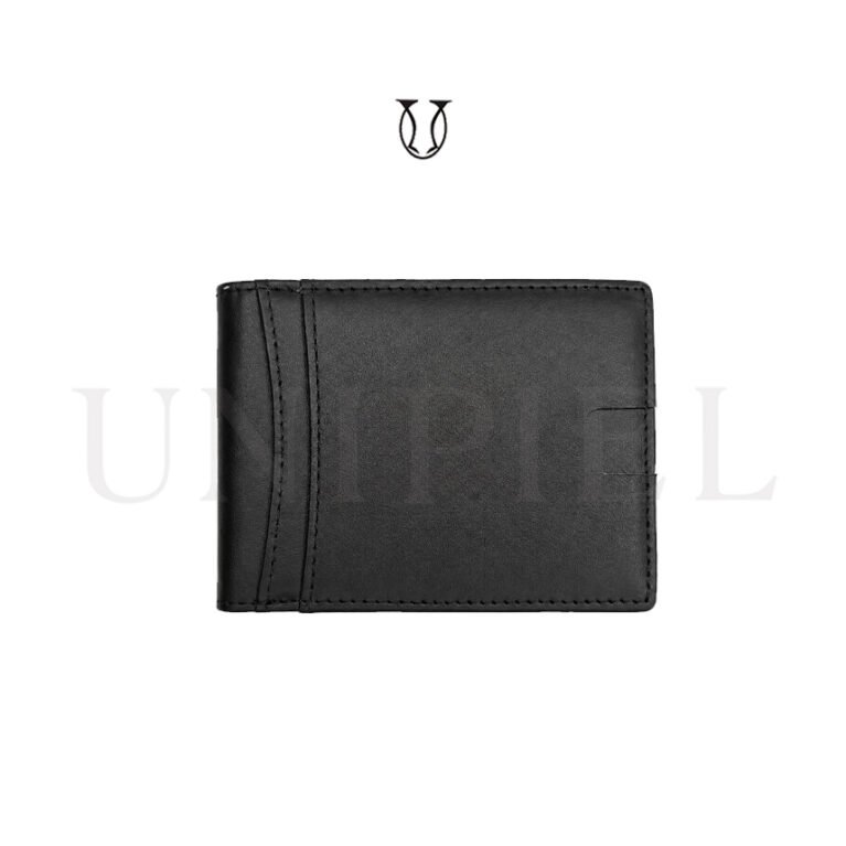 BIC10122001 Billetera de cuero negro