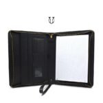 CRU01222001 Carpeta md Diplomatico con cierre Oficio cuero vacuno color Negro floter 2