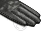 GUN01512001 Guante dama lazo recto cuero ovino negro 5