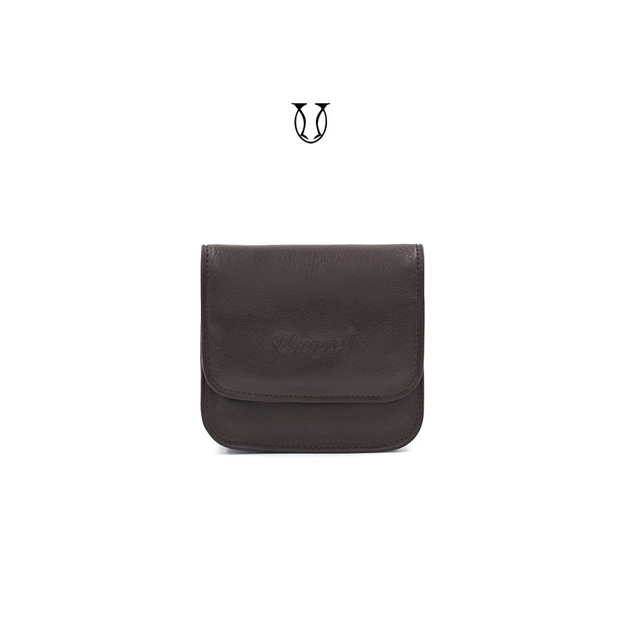 MDC01522002 Monedero de cuero vacuno color moro