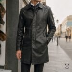 Abrigo md falk 3/4 cuero seda ovino CSC04812001 Negro 1